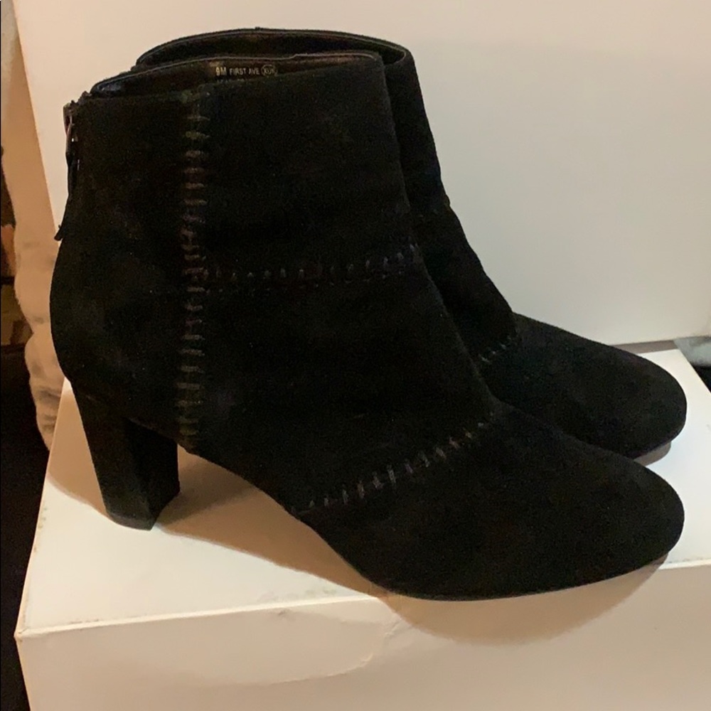 Aerosoles patchwork suede boots